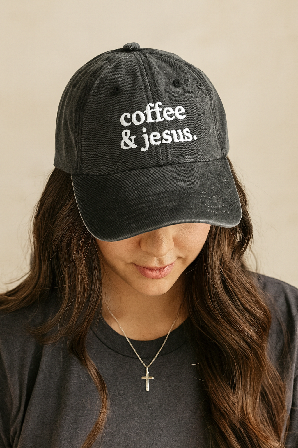 Embroidered Coffee and Jesus Washed Cap, Christian Graphic Cap, Faith and Caffeine Cap, Bible Verse Inspired Cap, Trendy Religious Cap LAFH03